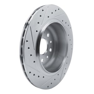 Jeep Gladiator Brake Rotor (1) - Rear Right - R1 Concepts - Drilled & Slotted - Silver - `20-`25